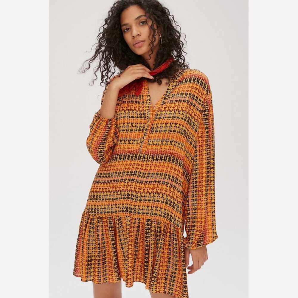 Anthropologie Saturday Sunday Elyn Tunic Dress Small Drop Waist Oversize Fall